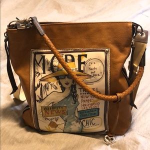 Brighton Brown Leather Travel Shoulder Bag